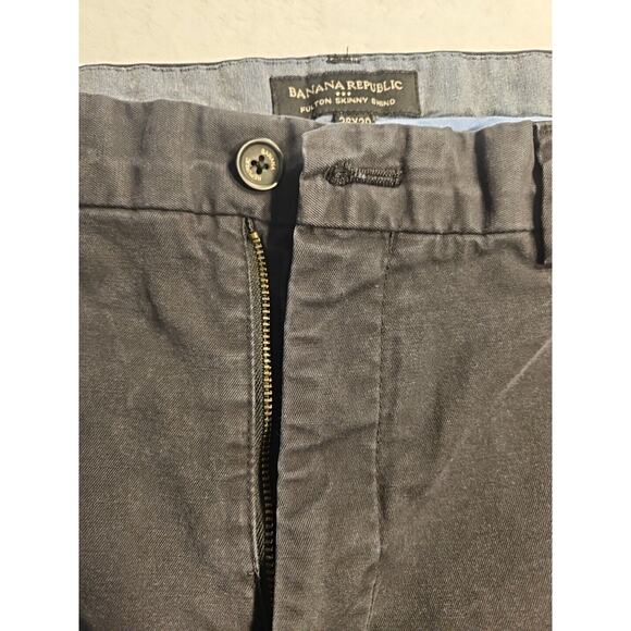 Banana Republic Fulton Skinny Chino Pant Mens 36x30 Navy Stretch - Picture 6 of 13